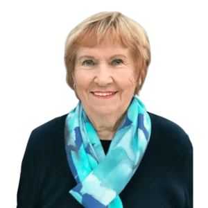 Portrait von Christiane Maute mit blauen Schal