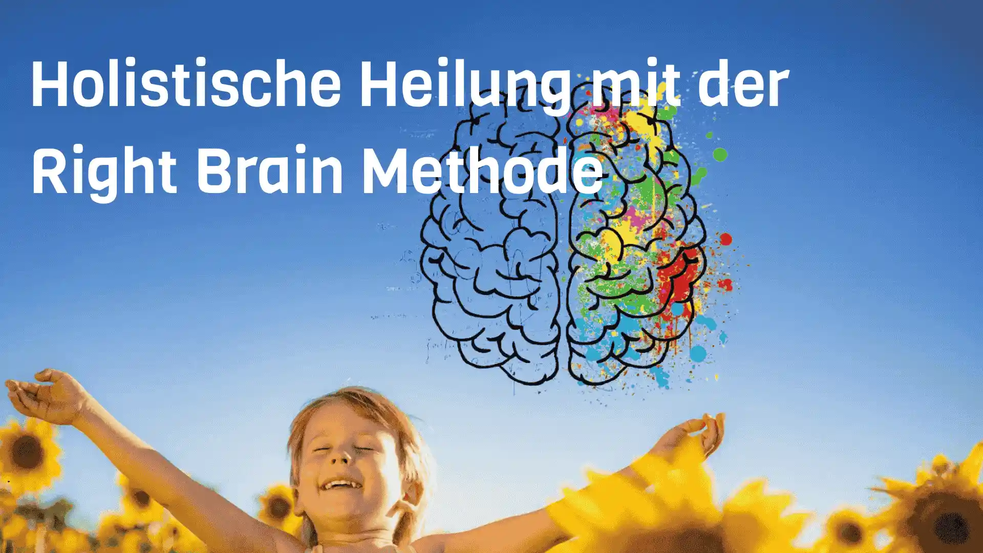 Kind was Arme ausbreitet und Text