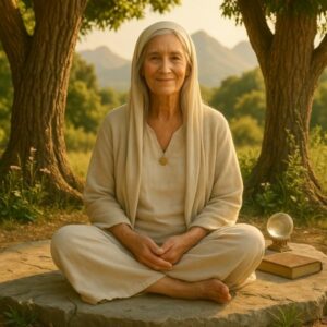 krueger archetypen meditierende Frau im Wald