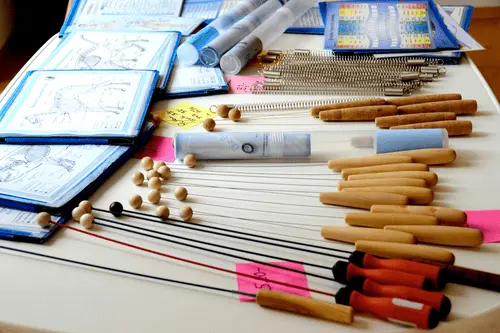 viele Einhandruten und Testtafeln