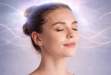 Frau mit geschlossenen Augen