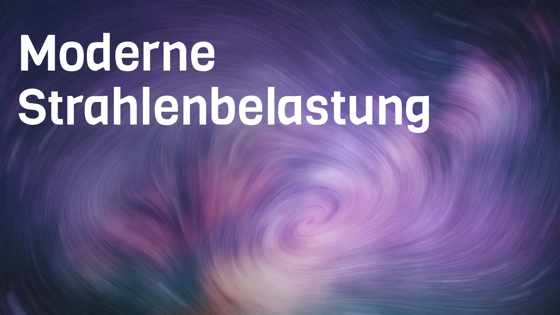 lila Kreise und Spirale mit Text