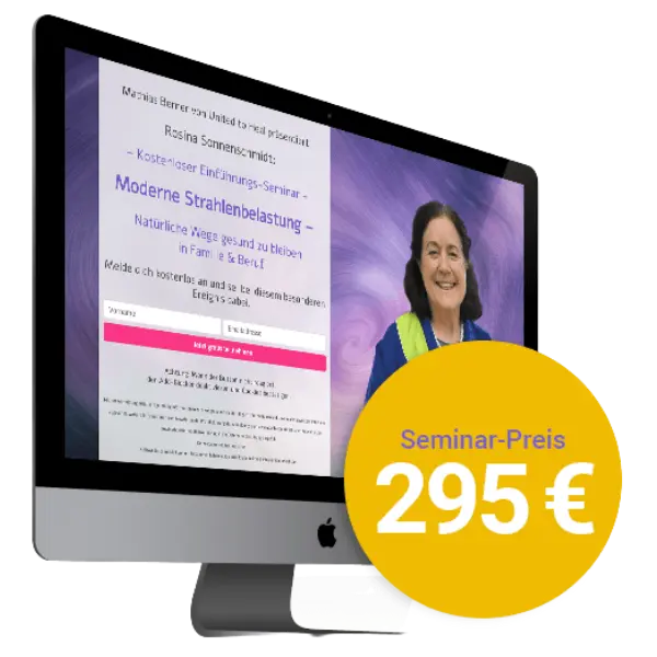 lila Kreise und Spirale mit Rosina in TV