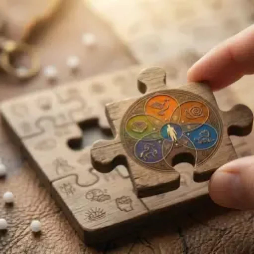 Sankaran_Superklassen-Methode – Puzzel Puzzel Stück und Globuli