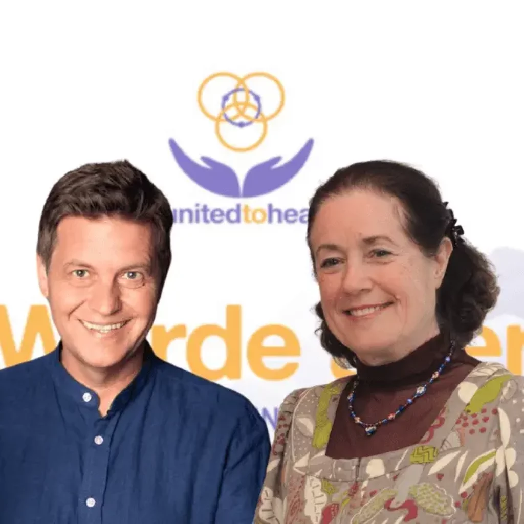 Sonnenschmidt Rhythmische Hormontherapie – Bonus 2 Mathias und Rosina vor dem Logo unitedtoheal